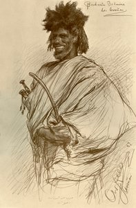 Homme Bishari, Assouan, Égypte, 1898