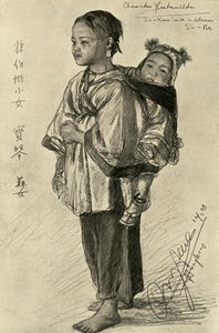 Bo-Kam et So-Ne - Filles chinoises, Hong Kong, 1898 - Christian Wilhelm Allers