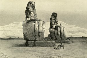 Colosses de Memnon à Thèbes, Égypte, 1898