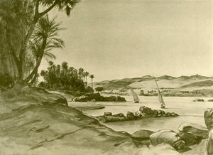 Felouques sur le Nil, Égypte, 1898