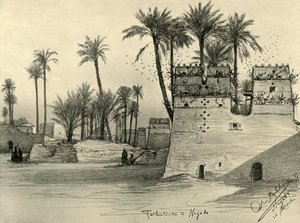 Maisons à Nagada, Égypte, 1898