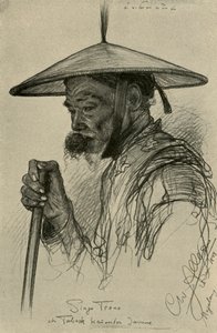 Singo Trono - homme mâchant du tabac, Magelang, Java - Christian Wilhelm Allers