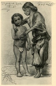 Filles cinghalaises, Kandy, Ceylan, 1898