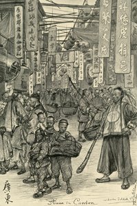 Scène de rue, Canton, Chine, 1898