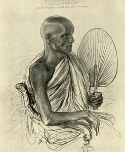 Watta Raka Anunayaka Farunansa, prêtre bouddhiste en chef, Ceylan, 1898