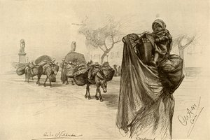Femme et enfant près du pont Kobri el Gezira, Le Caire - Christian Wilhelm Allers