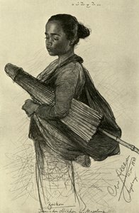 Jeune femme avec un parasol, Magalang, Java, 1898 - Christian Wilhelm Allers