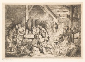 Adoration des bergers - Christian Wilhelm Ernst Dietrich