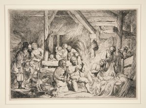 Adoration des bergers - Christian Wilhelm Ernst Dietrich