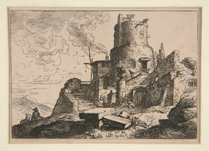 Paysage avec tour
