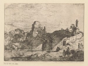 Paysage avec la ruine d