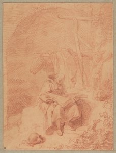 Der heilige Franziskus beim Lesen - Christian Wilhelm Ernst Dietrich