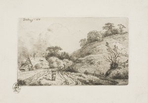 Le Champ de blé (Manière de Rembrandt) - Christian Wilhelm Ernst Dietrich