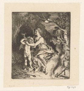 Vénus attachant un masque à Cupidon