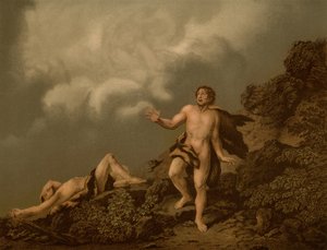Le fratricide de Caïn - Christian Wilhelm Ernst after Dietrich