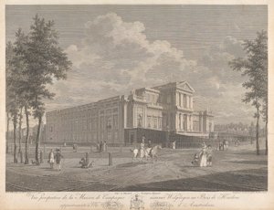 Welgelegen : Vue perspective de la maison de campagne nommée Welgelegen au Bois de Harlem, appartenant à M. Henry Hope d