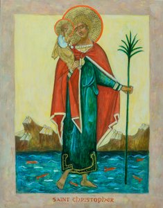 Icône de Saint-Christophe, 2023 (tempera à l