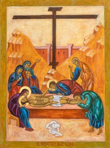 Icône de la Lamentation, 2022 (tempera à l