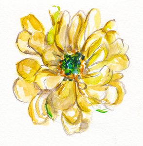 Fleur jaune délicate - Christine Lindstrom