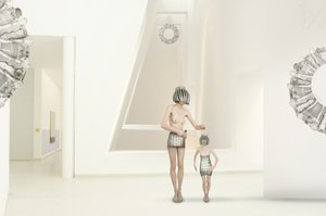 Figures minimalistes futuristes