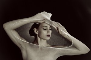 Portrait sensuel en dentelle
