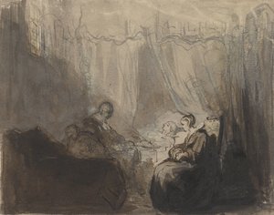 Un lit de malade - Christoffel Bisschop