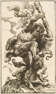 Hercule combattant la Furie et la Discorde - Christoffel Jegher after Sir Peter Paul Rubens