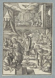 Apôtres baptisant de nouveaux croyants à Jérusalem - Christoffel van Sichem (II)