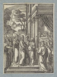 Le Christ guérit un homme hydropique le jour du sabbat - Christoffel van Sichem (II)
