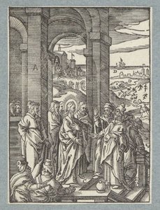 Les pharisiens et les scribes demandent un signe de Christ - Christoffel van Sichem (II)