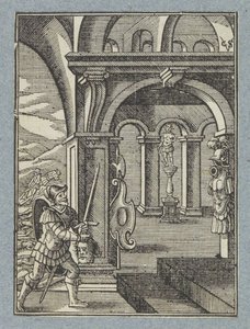La tête de Saül est apportée dans le temple des Philistins - Christoffel van Sichem (II)