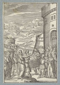 Résurrection du fils de la veuve de Naïn - Christoffel van Sichem (II)