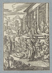 Pierre guérissant les malades avec son ombre - Christoffel van Sichem (II)