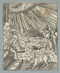 Plaag van de veepest of plaag van hagel en onweer - Christoffel van Sichem (II)