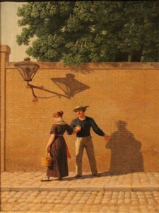 Danois :  En matros, som tager afsked med sin pige Un marin qui prend congé de sa fille - Christoffer Wilhelm Eckersberg