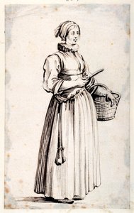 Figure avec panier et couteau