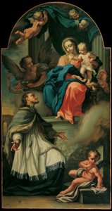 Saint Jean Népomucène reçoit de Marie la couronne d