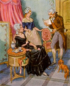 Lecture de poésie dans le boudoir - Christophe (1856 1945)