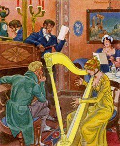 Concert de harpe - Christophe (1856 1945)