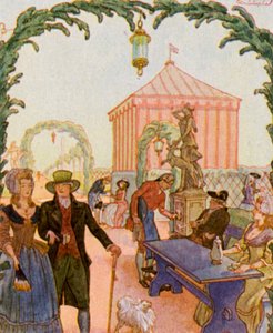 Schmausengarten Vor Nurnberg / Jardin de fête devant Nuremberg - Christophe (1856 1945)