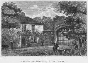 Maison de Nicolas Boileau, dit Boileau-Despréaux, à Auteuil, Paris, gravée par Ashby (19ème siècle) - Christophe Civeton