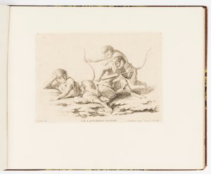 Planche 7, Le Lavement Donné, Singeries ou différentes actions de la vie humaine représentées par des singes - Christophe Huet