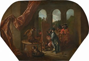 Singerie : Le Peintre, vers 1739