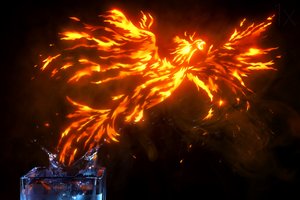 Le phénix de feu renaît de ses cendres