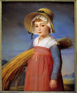 La petite glaneuse. Peinture de Christophe Degeorge (1786-1854) 19ème siècle Musée Bargoin, Clermont-Ferrand - Christophe Thomas Degeorge