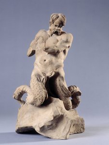 Triton (sculpture en pierre) - Christophe Veyrier