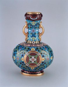 Vase factice décoré en imitation de cloisonné, Minton & Co - Christopher Dresser