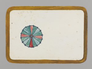 Chrysanthème stylisé (verso), vers 1880