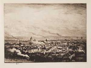 Londres depuis Parliament Hill, pub. 1923 - Christopher Richard Wynne Nevinson