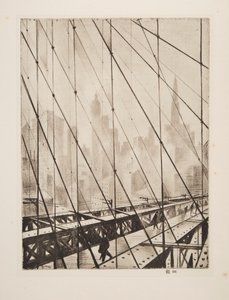 Regard à travers le pont de Brooklyn - Christopher Richard Wynne Nevinson